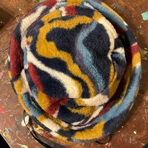 Colorful Patterned Fuzzy Bucket Hat